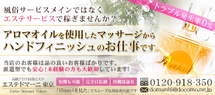 エステ ドマーニ - 六本木・白金・赤坂のエステ求人情報