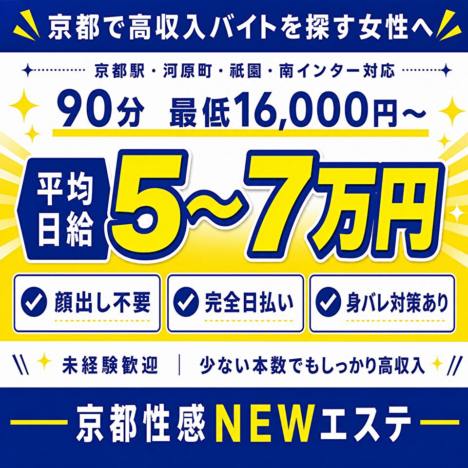 京都性感NEWエステ - 京都南インターのデリバリーエステ求人情報